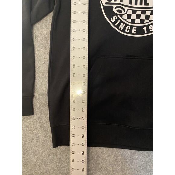 Vans Sweater Mens Size Small Black Off The Wall Graphic Logo Long sleeve Hoodie - Picture 2 of 6
